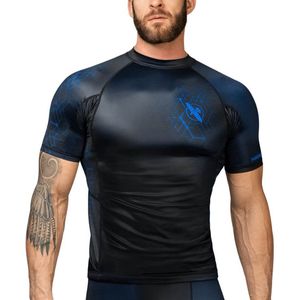 Hayabusa Geo Short Sleeve Rashguard - Blauw