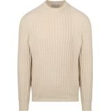 Suitable - Pullover - Ecru - Gekookte Wol - Heren - Modern-Fit