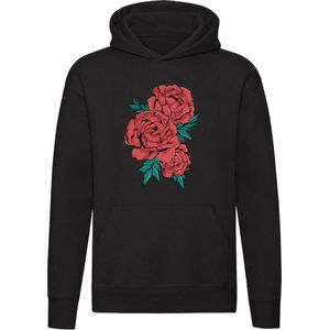 Rozen | bloemen | roos | liefde | love | moederdag | Unisex | Trui | Hoodie | Sweater | Capuchon | Zwart