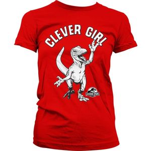 Jurassic Park Clever Girl Girly Tee Damen T-Shirt Red-L