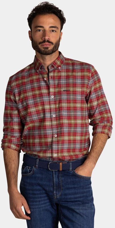 NZA - Rode Overhemd - Katoen - Met Print