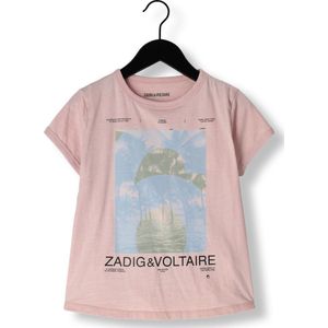 Zadig & Voltaire X60042 Tops & T-shirts Meisjes - Shirt - Lichtroze - Maat 152