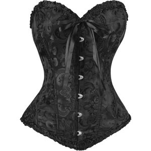 Gothic Korset voor Dames - Figuurvormend Satijnen en Kant Bustier