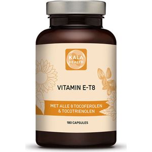 Kala Health - Vitamine E T8 Compleet - 180 Capsules - Bevat Alle 8 Vormen van Vitamine E