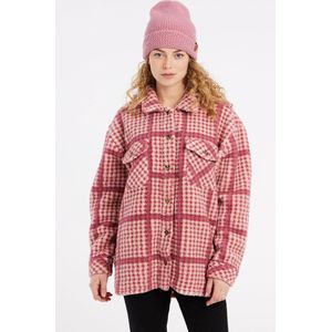 Protest Fleece Shacket Prtakino Donkerroze
