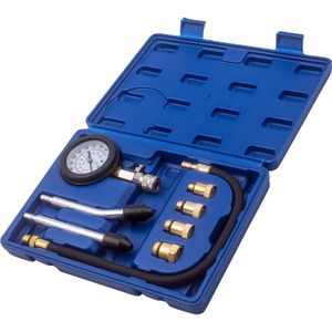 Compressiemeter – Compressietester – Compressietestset – Drukmeter – Verdichtingsmeter – Universeel Voor Benzinemotoren – Duale Schaal Manometer