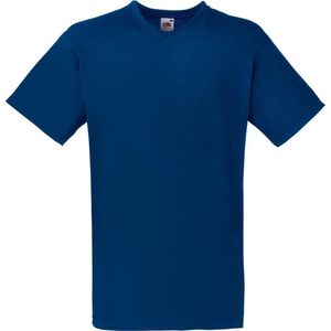 Fruit Of The Loom Heren Valuegewicht V-hals, T-shirt met korte mouwen. (Marine) Maat XL