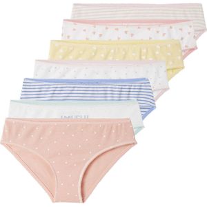 BASICS - Set van 7 Meisjesslipjes - Ecru - 100% Katoen