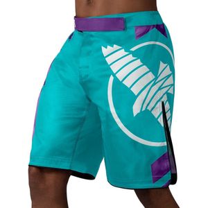 Hayabusa Icon Fight Shorts - Groenblauw / Wit - maat L