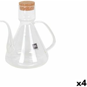 Flesje La Mediterránea Bell Transparant Siliconen Borosilicaatglas 1 L (4 Stuks)