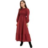 Trendyol Vrouwen Ontwerp Maxi Skater Regelmatige Geweven Bescheiden Jurken, Donkerblauw, 64