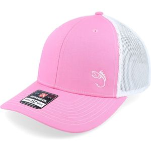 Hatstore- White Fish Hook Logo Pink/White Trucker - Skillfish Cap