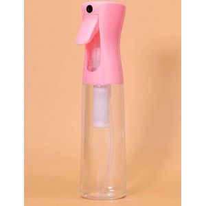 CoolCurl. Multifunctionele Mist Spray Waterfles - Ideaal voor kappers -Mist Spray Bottle Pro - plantenverzorging en Keuken Gebruik - 300ML Luxe Haarspray - Roze/Doorzichtig