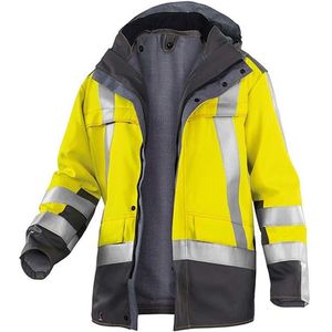 Kübler SAFETY 8 Parka PSA 3 - Waarschuwingsgeel/Antraciet - Maat 3XL