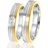 Lucardi - Vriendschapsring Ankara - Ring - Echt Zilver - Zilver en Goudkleurig