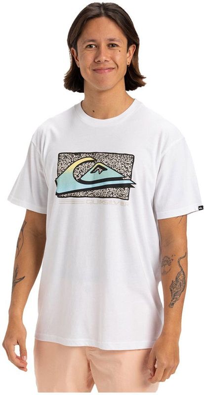 Quiksilver Retro Fade T-shirt Met Korte Mouwen Wit S Man
