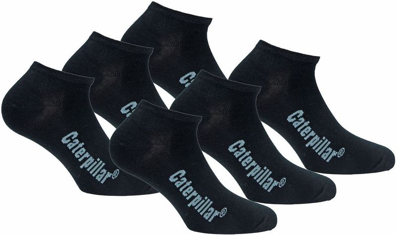 Caterpillar - Werksokken - Zwart/Wit - 6 Paar - 75% Katoen