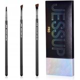 Jessup - T345 - Eyelinerborstelset - Zwart - 3-delige Precisie-Eyelinerborstels