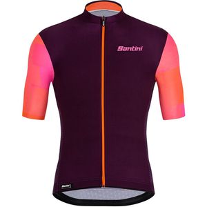 Santini Fietsshirt Korte Mouwen Zomer Heren Paars - Mito Spillo SS Jersey - 3XL