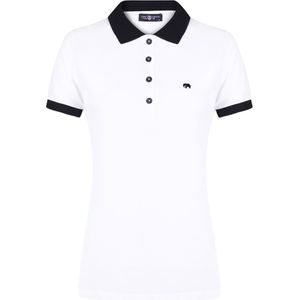 Jimmy Sanders Polo Shirt Korte Mouw Katoenen Pique Dames Wit - M