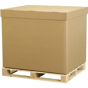 Palletdoos Palletbox Verzenddoos met deksel XXL Karton 1200 x 800 x 800 mm Kartonnen Palletdozen dubbele Golf Bruin Doos 120 x 80 x 80 cm – STEVIG 5-laags karton 750g/m2