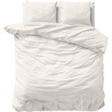 Primaviera Deluxe Uni Satijn - Dekbedovertrek - Lits-Jumeaux - 240x200/220 + 2 kussenslopen 60x70 - Creme