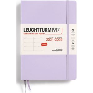 Leuchtturm1917 weekplanner - agenda - 18 maanden 2024 - 2025 - hardcover - A5 - lilac