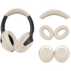 Oorkussens voor Sony WH-1000XM4 Noise Cancelling Hoofdtelefoon - Beschermhoes - beige