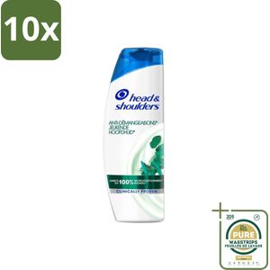 10 x Head & Shoulders - Anti-Roos Shampoo - Jeukende Hoofdhuid - 285 ml - Grootverpakking - Anti-roos Shampoo - Jeukende Hoofdhuid - Schuppenvrij Haar - Hoofdhuid Verzorging - Roosvrij Haar