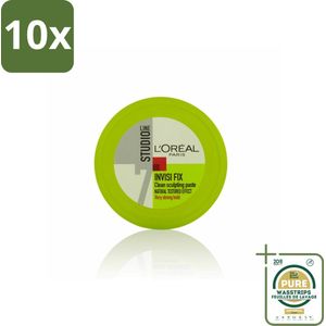 10 x L'Oréal Studio Line Invisi Fix Clean Sculpting Paste 75 ml - Grootverpakking - Haarkleur - Haartypen - Haartypen - Haartypen - Haartypen