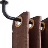 ACAZA Gordijnroede - Gordijnroede uitschuifbaar - Gordijnstang 120 tot 210 cm - Zwart