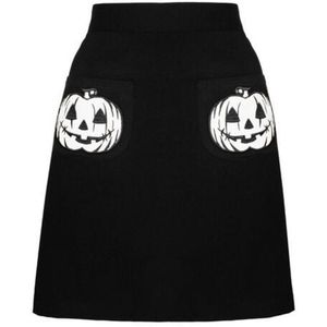 Hell Bunny Skelli Skirt Dames Korte rok - zwart/wit - XS