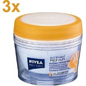 NIVEA - Hair Care - Protein Repair - Haarmasker - 3x 200ml - Voordeelverpakking