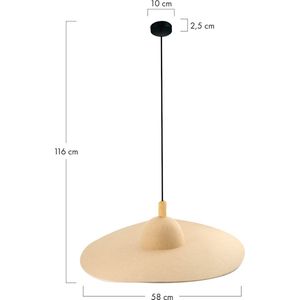 DKNC - Hanglamp Ely - 58x58x16cm - Cream