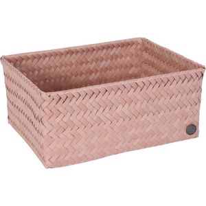 Open basket rectangular copper blush large