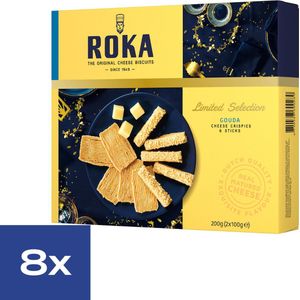 Roka Koekjesdoos Kaas Crispies & Sticks - Koekjes - 8 x 200 gram