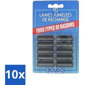 Scudo - Scheermesjes - 10 Stuks - Vervangmesjes voor Gillette G2 & Contour - 2 Scheerbladen