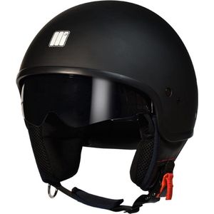 Motocubo Wasp Jethelm - ECE goedgekeurde Scooterhelm - Geschikt als Scooter Brommer Motor Snorfiets Scooterhelm - S - Mat Zwart