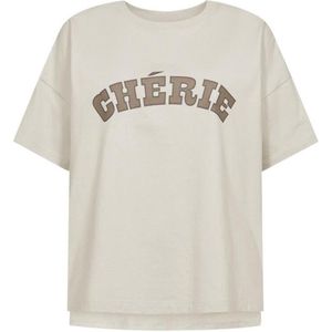 Freequent - Fqcarol Tee 207405 - T-shirt - Zandkleurig - Dames