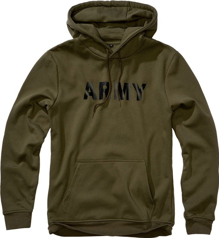 Brandit - Hoodie - Legerprint - Katoenmix - Regular Fit - Geborsteld Fleece