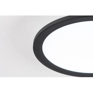 Lumidora Plafondlamp 74602 - Plafonniere - PULA - Ingebouwd LED - 15.0 Watt - 1500 Lumen - 6500 Kelvin - Zwart - Metaal - Met dimmer - Badkamerlamp - ⌀ 30 cm