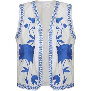 SisterS point Gilet Savana Ve 17600 White/blue Dames Maat - XS/S