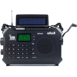 Emergency Hand Crank Dynamo & Zonne-energie AM FM Weer NOAA Band Radio Met Recorder en MP3-speler (zwart)