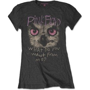 Pink Floyd - Owl - WDYWFM? Dames T-shirt - L - Zwart
