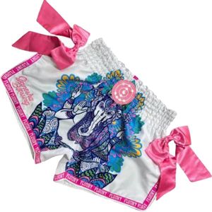 Fluory Muay Thai Kickboks Broekje Olifant Wit MTSF101 - S