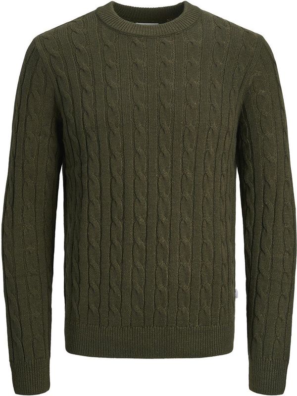 Jack & Jones - Heren Trui Ross Knit Crew Neck - Bruin - Maat L