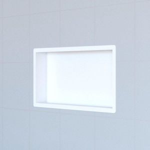 Saniclass Hide luxe inbouwnis - 30x60x10cm - met flens - wit mat