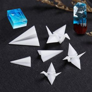 6 stuks hars sieraden maken benodigdheden Kit kunststof 3D papier kraan vliegtuig hars Filler Art Craft Supplies Epoxy mallen vulmateriaal