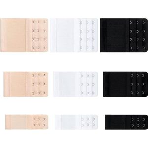 Allecto Plus - Bh Verlenging Uitbreiding Multipack Beige Zwart Wit - Zwangerschap Borstvoedingstoename 9 Stuks