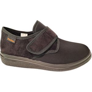Fischer Unisex Zwarte Pantoffel Met Stretch Diabetisch - Zwart - 44